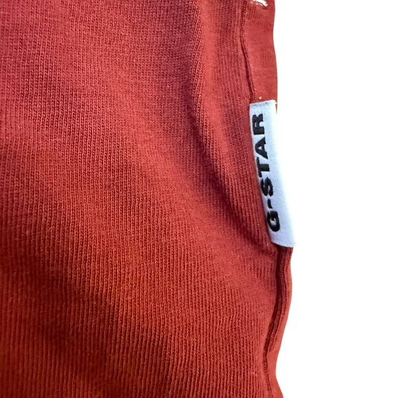 G Star Raw Shirt Mens Small Graphic 13 Slim Red Short Sleeve - Picture 4 of 6
